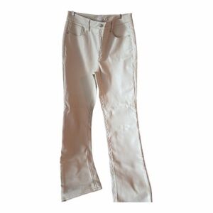 Good American Cream faux leather